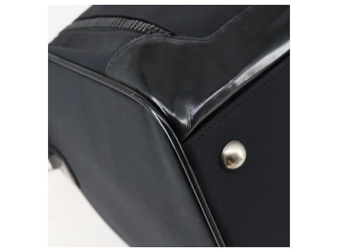 Borsa Boston Salvatore Ferragamo in nylon nero argento autentica BA8227 - vista 13