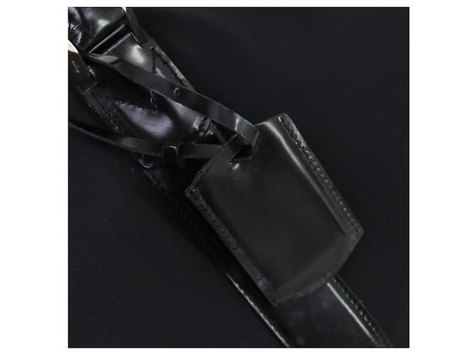 Borsa Boston Salvatore Ferragamo in nylon nero argento autentica BA8227 - vista 17