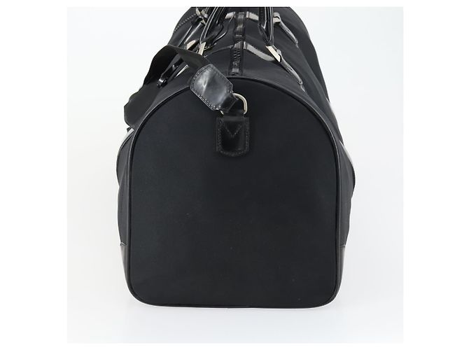 Borsa Boston Salvatore Ferragamo in nylon nero argento autentica BA8227 - vista 4