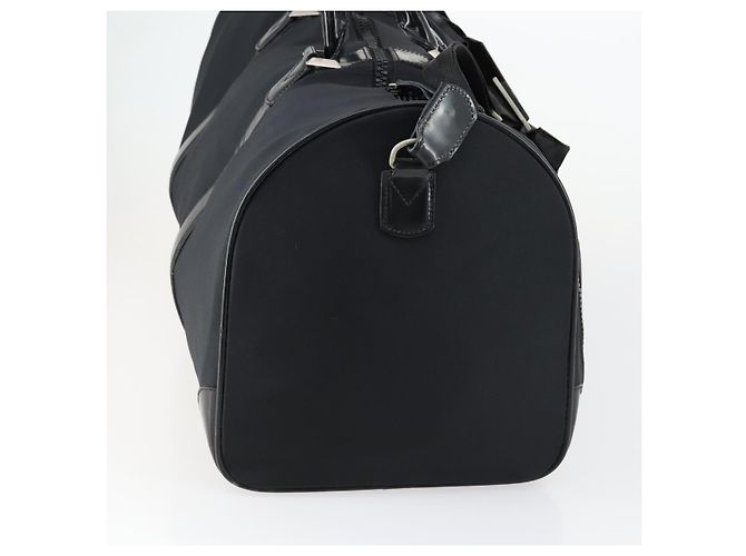 Borsa Boston Salvatore Ferragamo in nylon nero argento autentica BA8227 - vista 5