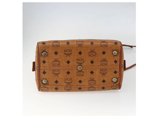 Borsa Boston MCM Logogram Vicetos in pelle PVC 2 in 1 marrone oro Auth 156940 D'oro - vista 5