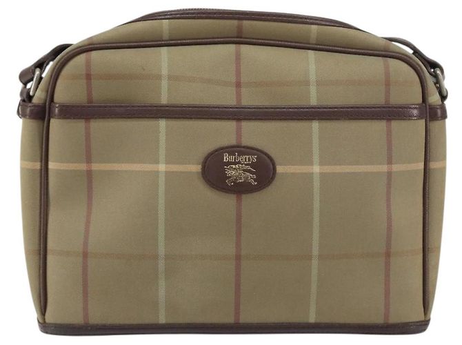 Autre Marque Borsa a Spalla Burberrys Nova Check in Tela Beige Auth BA8675 - vista 13
