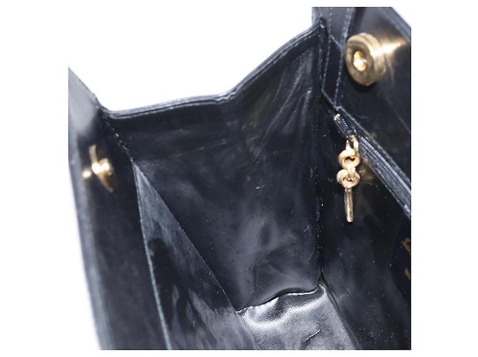 Borsa a Spalla Salvatore Ferragamo in Pelle Nera e Oro Auth BA8682 Nero D'oro - vista 18