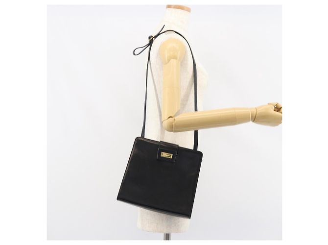 Borsa a Spalla Salvatore Ferragamo in Pelle Nera e Oro Auth BA8682 Nero D'oro - vista 21