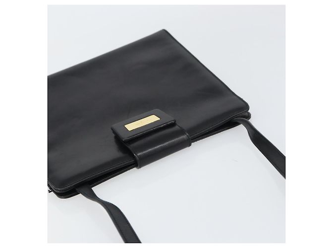 Borsa a Spalla Salvatore Ferragamo in Pelle Nera e Oro Auth BA8682 Nero D'oro - vista 6