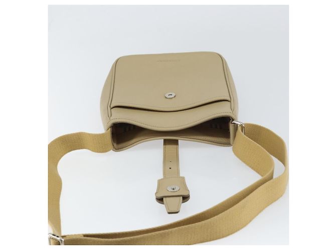 Burberry Borsa a Spalla in Pelle Beige Argento Auth ka786 - vista 10