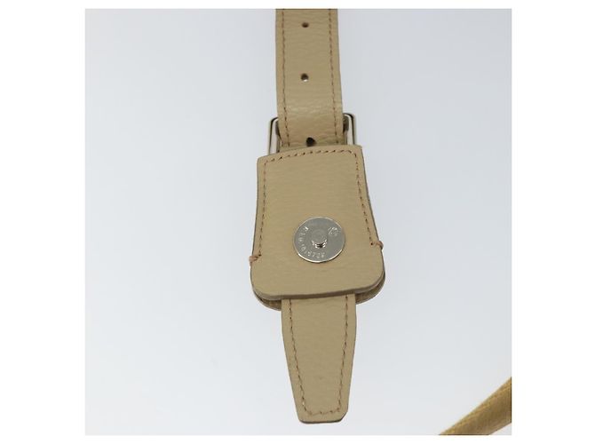 Burberry Borsa a Spalla in Pelle Beige Argento Auth ka786 - vista 11