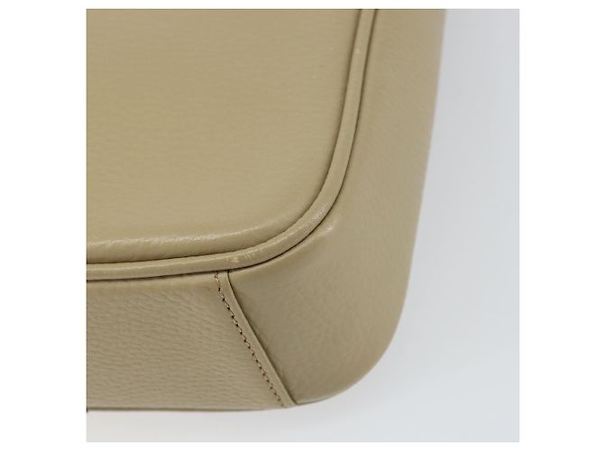 Burberry Borsa a Spalla in Pelle Beige Argento Auth ka786 - vista 15