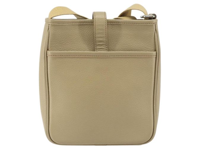 Burberry Borsa a Spalla in Pelle Beige Argento Auth ka786 - vista 2