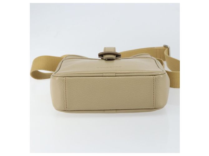 Burberry Borsa a Spalla in Pelle Beige Argento Auth ka786 - vista 5