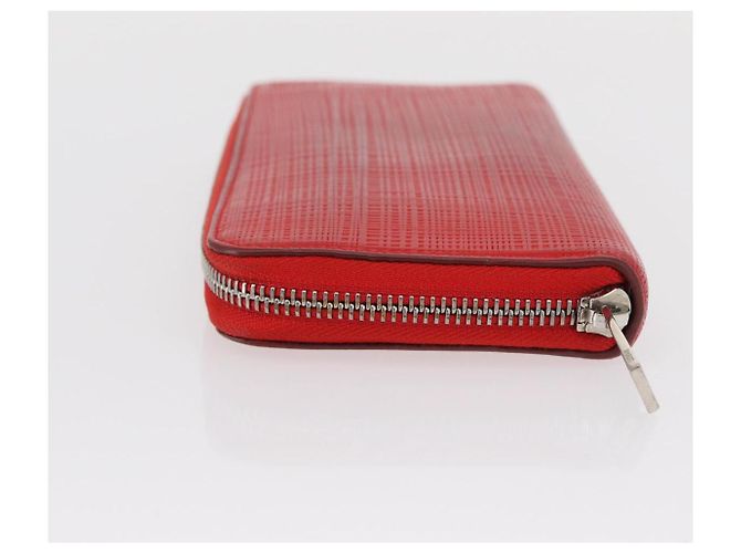 LOEWE Langer Geldbeutel Leder Rot Silber Auth 154215 - Ansicht 4