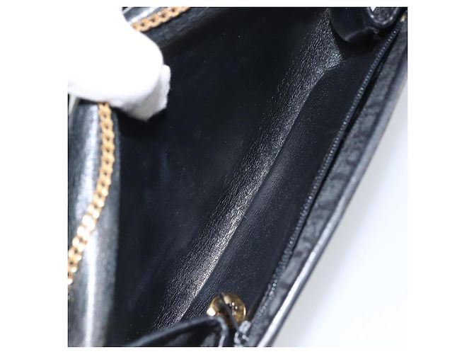 Borsa a spalla in tela Trotter Christian Dior nera e oro Auth bs31567 Nero D'oro - vista 11