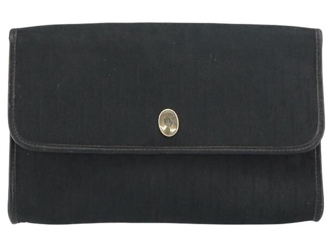 Borsa a spalla in tela Trotter Christian Dior nera e oro Auth bs31567 Nero D'oro - vista 13
