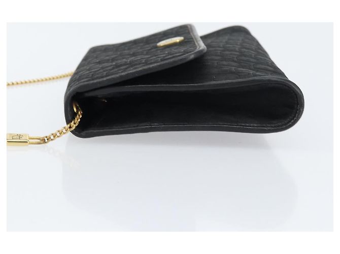 Borsa a spalla in tela Trotter Christian Dior nera e oro Auth bs31567 Nero D'oro - vista 4