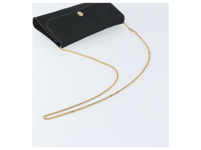 Borsa a spalla in tela Trotter Christian Dior nera e oro Auth bs31567 Nero D'oro - vista 7