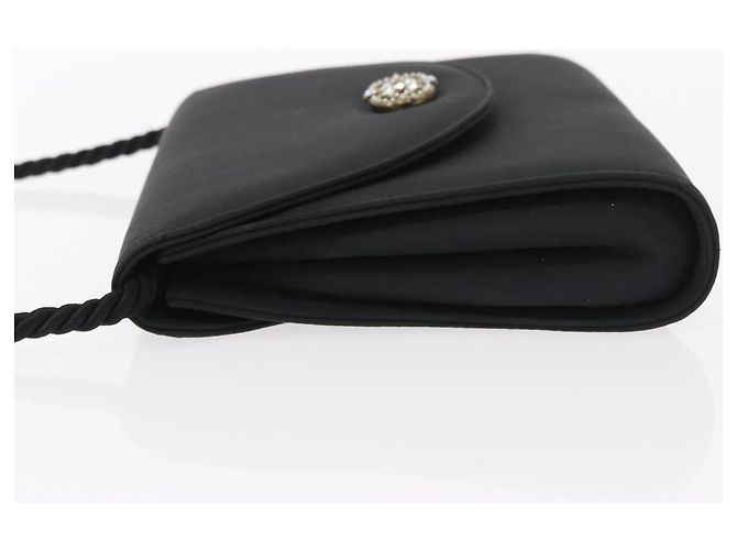 Borsa a Spalla Vala in Nylon Nero e Oro Salvatore Ferragamo Auth 156246 D'oro - vista 4