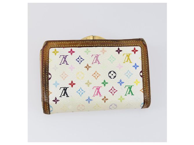 GELDBÖRSE LOUIS VUITTON Epi Monogram Multicolor 4 Set Weiß Gelb Auth BA8266 Braun - Ansicht 13