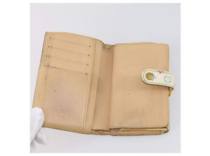 GELDBÖRSE LOUIS VUITTON Epi Monogram Multicolor 4 Set Weiß Gelb Auth BA8266 Braun - Ansicht 17