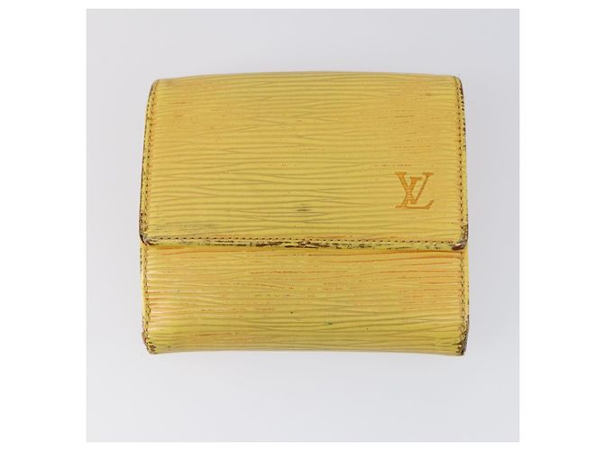 GELDBÖRSE LOUIS VUITTON Epi Monogram Multicolor 4 Set Weiß Gelb Auth BA8266 Braun - Ansicht 19