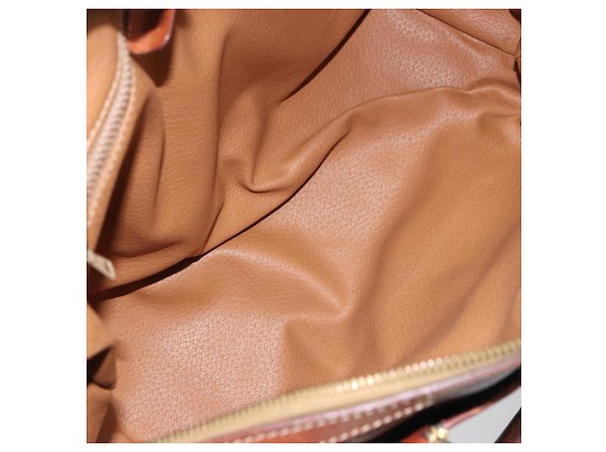 Céline Borsa a mano in tela Macadam CELINE in pelle PVC marrone oro Auth 156865 D'oro - vista 10
