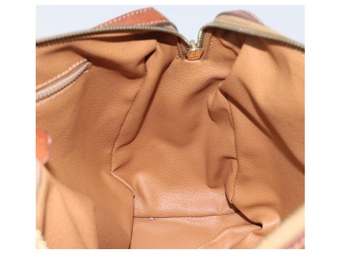 Céline Borsa a mano in tela Macadam CELINE in pelle PVC marrone oro Auth 156865 D'oro - vista 20