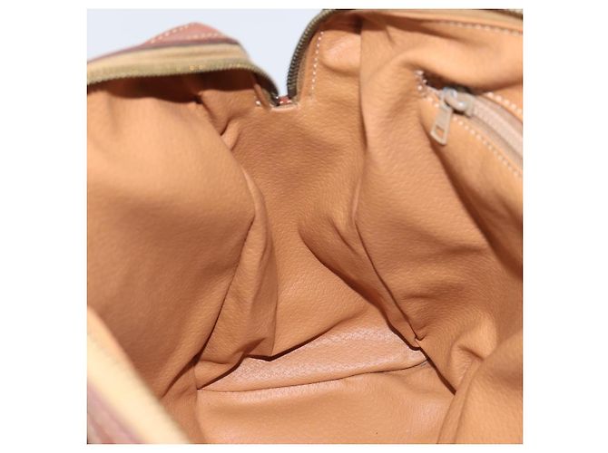 Céline Borsa a mano in tela Macadam CELINE in pelle PVC marrone oro Auth 156865 D'oro - vista 21