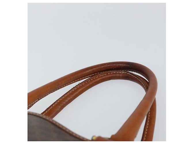 Céline Borsa a mano in tela Macadam CELINE in pelle PVC marrone oro Auth 156865 D'oro - vista 8