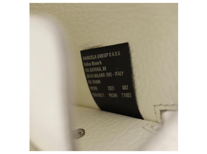 Autre Marque Pochette per smartphone Maison Margiela Bianco Argento Auth 154208M - vista 11