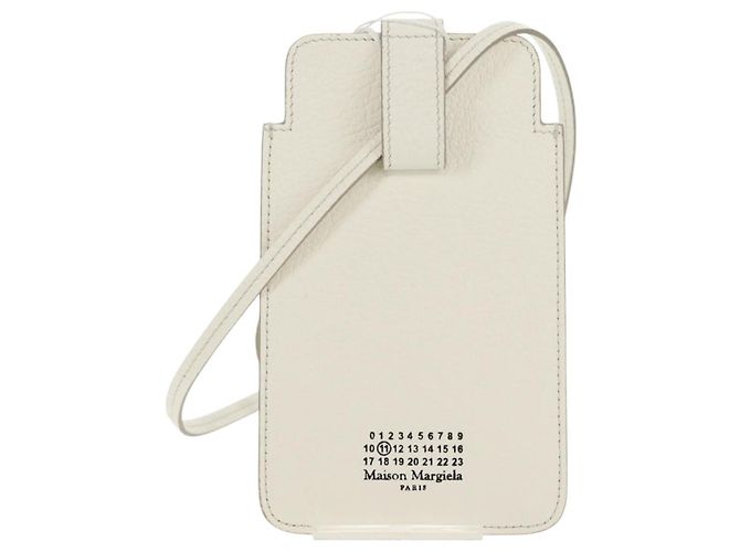 Autre Marque Pochette per smartphone Maison Margiela Bianco Argento Auth 154208M - vista 13