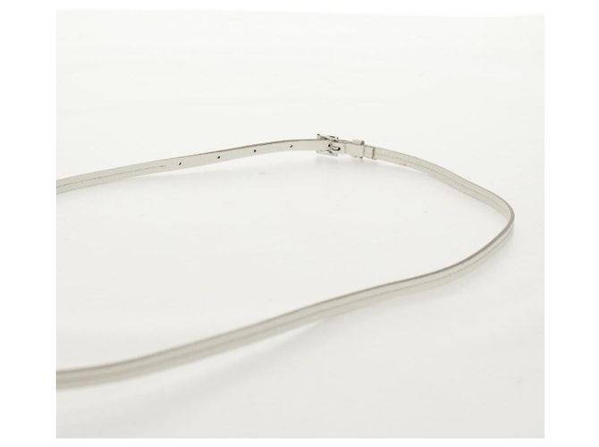 Autre Marque Pochette per smartphone Maison Margiela Bianco Argento Auth 154208M - vista 14