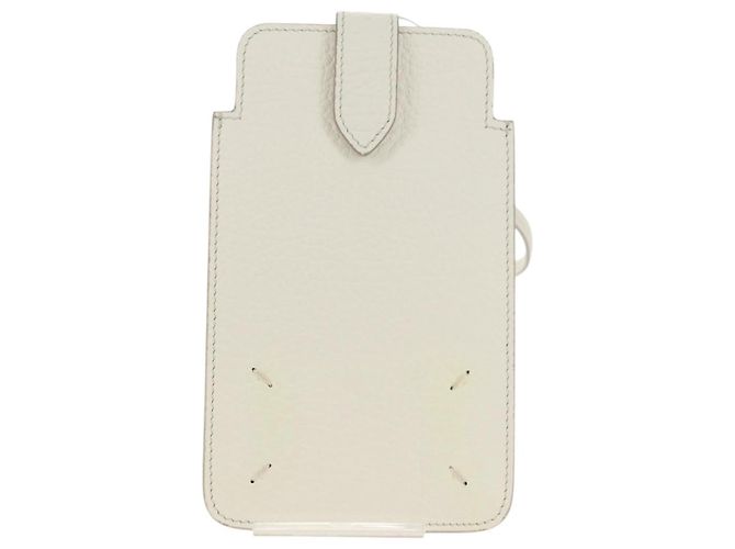 Autre Marque Pochette per smartphone Maison Margiela Bianco Argento Auth 154208M - vista 2