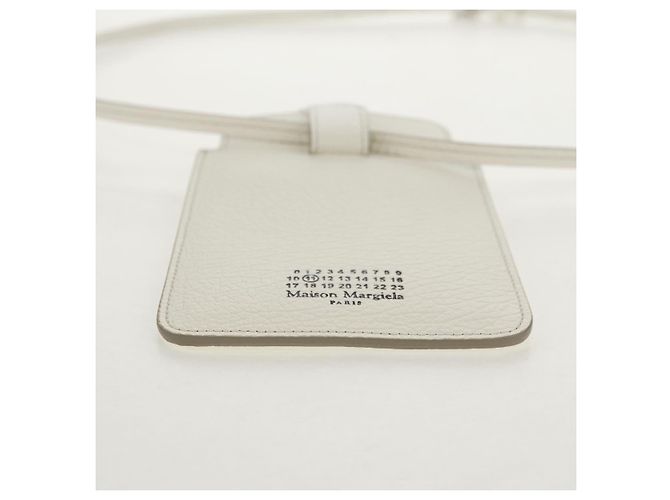 Autre Marque Pochette per smartphone Maison Margiela Bianco Argento Auth 154208M - vista 6