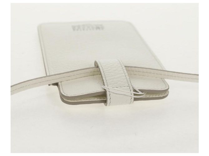 Autre Marque Pochette per smartphone Maison Margiela Bianco Argento Auth 154208M - vista 7