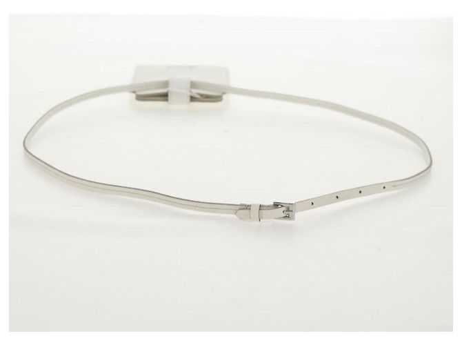 Autre Marque Pochette per smartphone Maison Margiela Bianco Argento Auth 154208M - vista 8