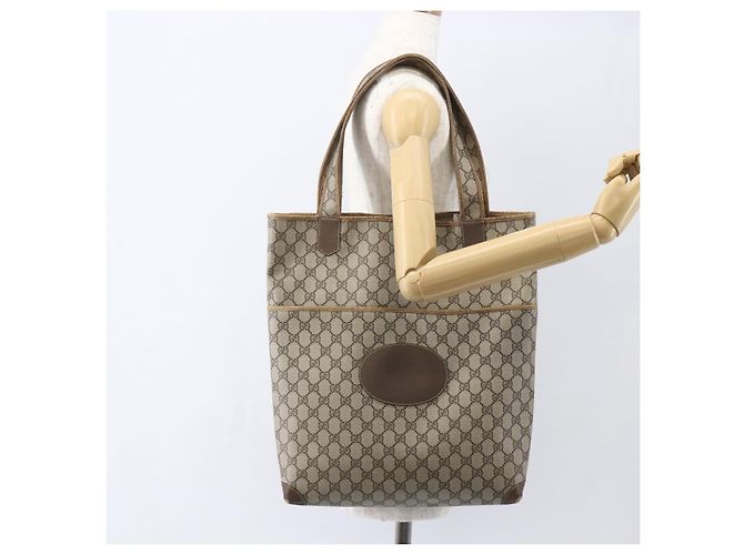 Gucci Borsa Tote GG Supreme in PVC Beige 002 39 0054 Auth BA8626 - vista 21