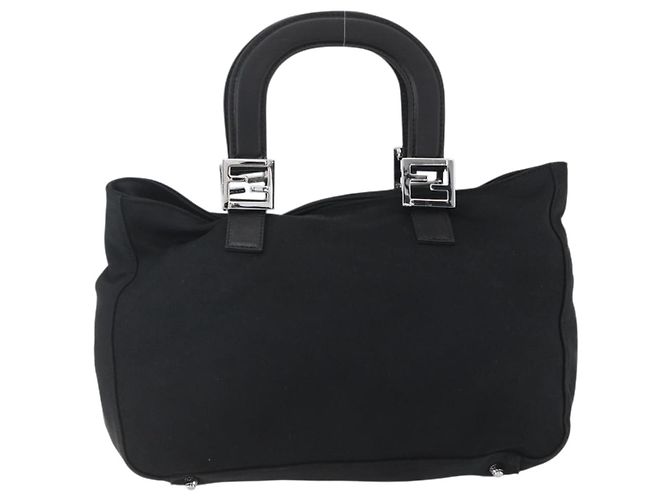 Borsa FENDI in nylon nero argento autentica ki6181 - vista 2