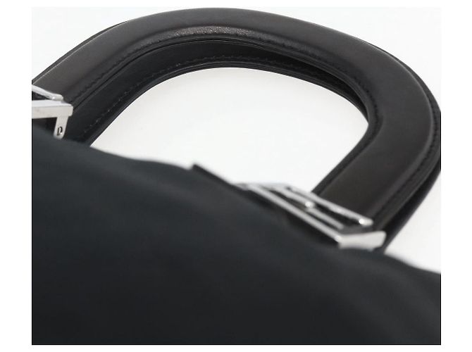 Borsa FENDI in nylon nero argento autentica ki6181 - vista 8