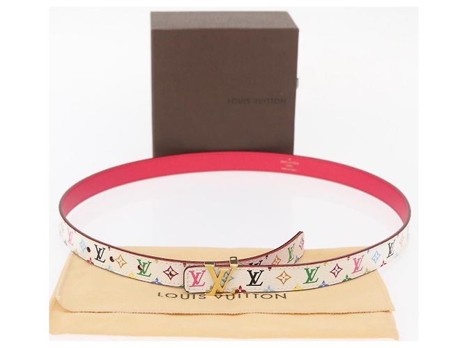 LOUIS VUITTON Multicolor Initials Gürtel Weiß M9630 LV Auth 156685SAM - Ansicht 12