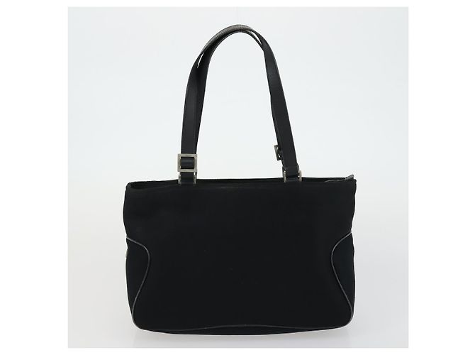 Salvatore Ferragamo Schultertasche Leder Canvas 2 Set Schwarz Silber Authentisch bs31495 - Ansicht 11