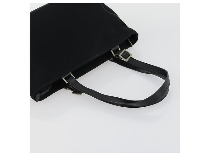 Salvatore Ferragamo Schultertasche Leder Canvas 2 Set Schwarz Silber Authentisch bs31495 - Ansicht 14