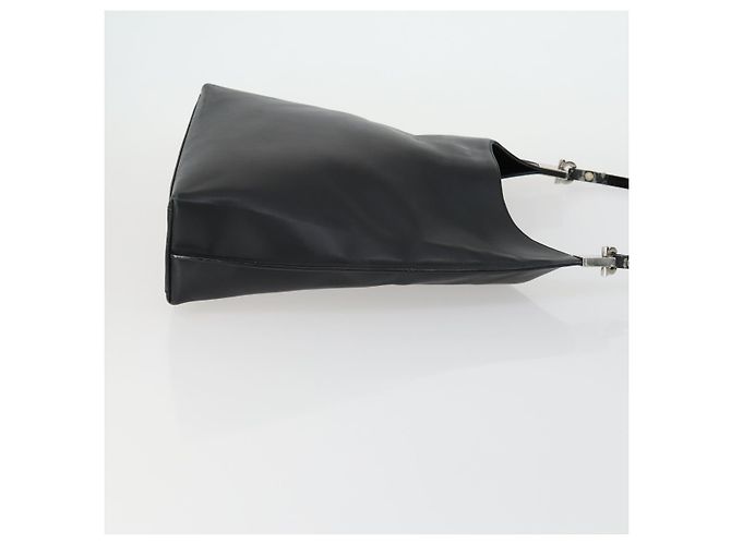 Salvatore Ferragamo Schultertasche Leder Canvas 2 Set Schwarz Silber Authentisch bs31495 - Ansicht 4