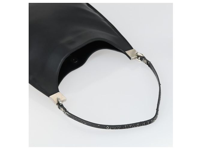 Salvatore Ferragamo Schultertasche Leder Canvas 2 Set Schwarz Silber Authentisch bs31495 - Ansicht 5
