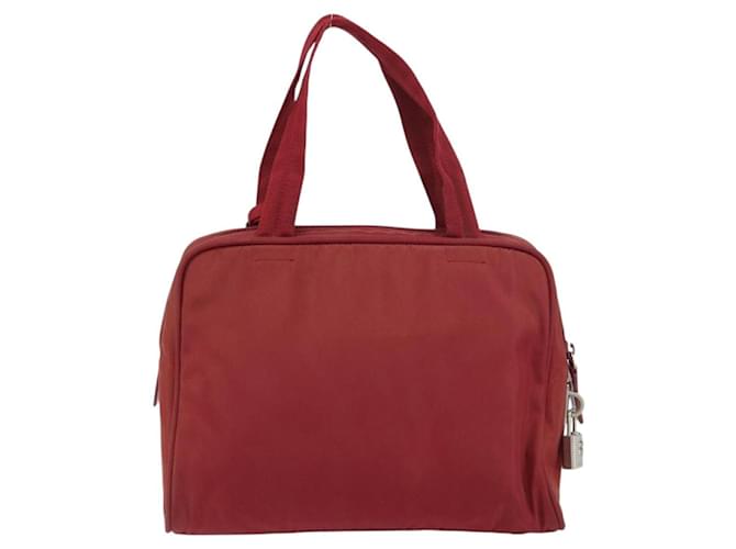 PRADA Borsa a mano in nylon rosso argento Auth BA8645 - vista 2