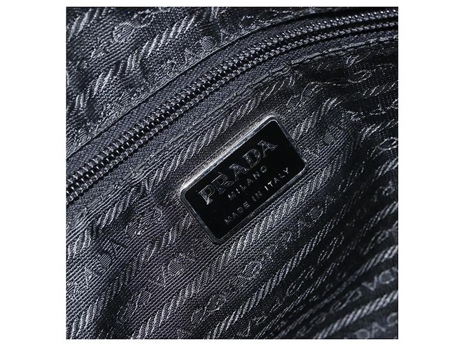 PRADA Borsa a mano in nylon rosso argento Auth BA8645 - vista 20