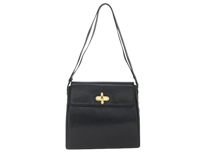 Borsa a Spalla Salvatore Ferragamo in Pelle Nera Oro Auth 157262 Nero D'oro - vista 13