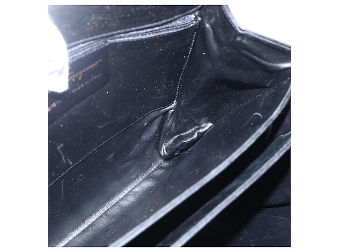 Borsa a Spalla Salvatore Ferragamo in Pelle Nera Oro Auth 157262 Nero D'oro - vista 19