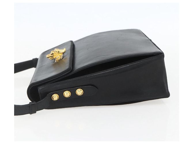 Borsa a Spalla Salvatore Ferragamo in Pelle Nera Oro Auth 157262 Nero D'oro - vista 3