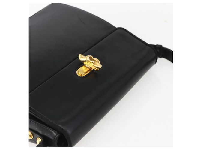 Borsa a Spalla Salvatore Ferragamo in Pelle Nera Oro Auth 157262 Nero D'oro - vista 6