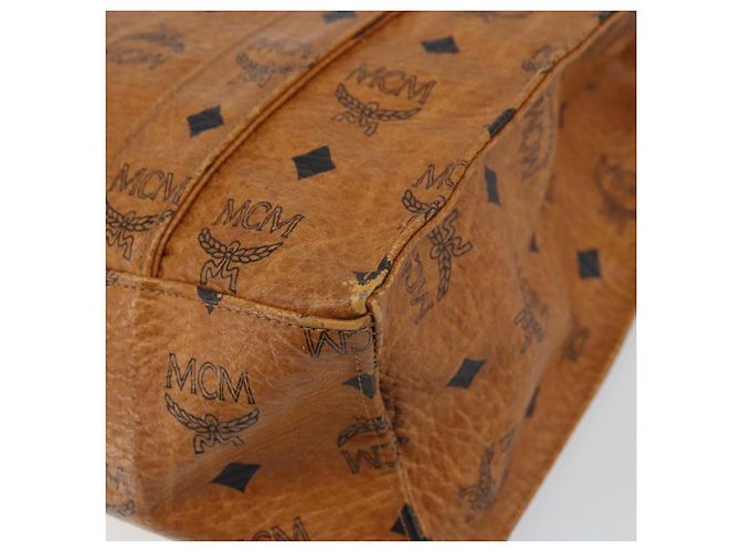 Borsa tote MCM Logogram Vicetos in pelle PVC marrone e oro Auth bs31511 D'oro - vista 15