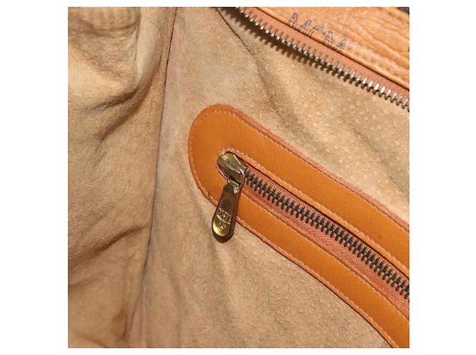 Borsa tote MCM Logogram Vicetos in pelle PVC marrone e oro Auth bs31511 D'oro - vista 19